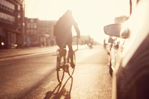 person on bicycle